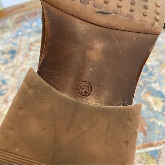 Cognac Color Slip On Leather Shoes - Picture 5 of 5